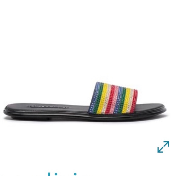 Alice & Olivia rainbow slides New in Box - Picture 5 of 7